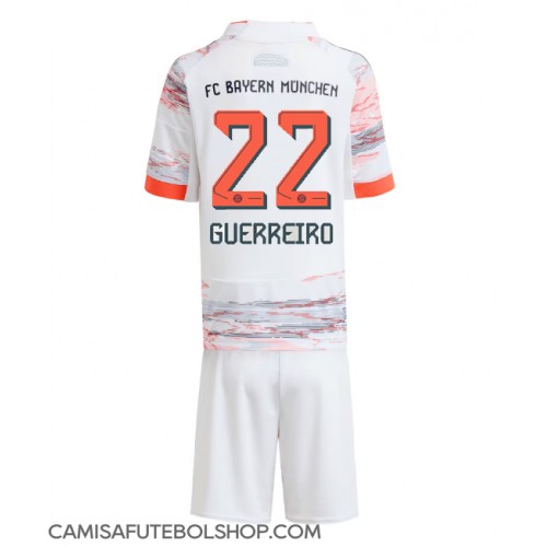 Camisa de time de futebol Bayern Munich Raphael Guerreiro #22 Replicas 2º Equipamento Infantil 2025-26 Manga Curta (+ Calças curtas)